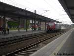 SBB Cargo Deutschland 482 034 bei der Durchfahrt in Schwerin Hbf am 25.Juli.09