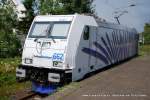 185 662-4 (Lokomotion) am 25. Juli 2009 abgestellt in M�nchengladbach ...