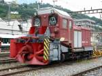 Bau- und Unterhaltsfahrzeuge SBB  - Schneeschleuder X rot m 98 im Bahnhofsareal von Bellinzona am 13.05.2009