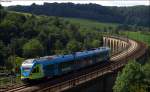 br-427-stadler-flirt-3-teilig ET014 der Westfalenbahn als WFB39790 nach Herford auf dem Altenbekener Viadukt 21.7.2009