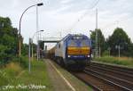 MaK DE 2700 NOB MAK DE2700-011 mit leerem Splittzug,passiert den Haltepunkt von Marquardt (15.07.09)