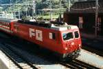 Triebfahrzeuge Ge 4/4 I 108 am 3.10.2001 am Oberalppass.