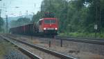 DB 155 268-6 mit einem gemischten G�terzug Richtung Gro�korbetha, in ...
