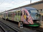 VT04 ( Fu�ballzug ) als VBG83255 in Zwickau Hbf, 25.7.09.  ...