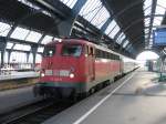 DB 115 346 mit dem PbZ 1958 in Karlsruhe HBF ...