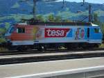 SOB Re 446 017 Tesa f�hrt gerade als Lokzug in ...