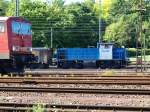 Lok V 105 von der Rurtalbahn (Sally)kommt mit einem G�terzug ...