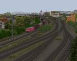 Screenshots Eine BR 152 mit G�terzug nach Bremen Stahlwerke verl�sst den Nienburger Bahnhof auf meiner Gro�anlage 'Nienburg (Weser)' nach realem Vorbild.