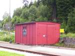 schonheide-sud-wilzschhaus Der Kleinlokschuppen des Bahnhofs Sch�nheide S�d. (26.07.09)