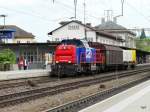 am-843-mak-1700 SBB - Am 843 093-6 mit G�terzug unterwegs im Bahnhof Liestal am 11.05.2009