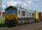 Eine DLC Class 66 mit gemischtem G�terzug aufgenommen in K�ln-Porz ...