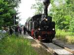 BR 91 Die 111-j�hrige Dampflok BR 91 134 -DR- f�hrte nach zehnj�hriger Pause einen Sonderzug auf der Strecke von Schwerin �ber gadebusch nach Rehna. Hier bei der Ankunft im Bahnhof Gadebusch 26.07.2009