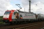 br-185-private Veolia 185-CL 003 f�hrt am 25.7.09 durch Duisburg-Bissingheim