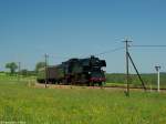 BR 65 Ein besonderer Tag war dieser 24.05.2009 f�r die Eisenbahninitiative Bahnhof Schlettau e.V., welche erstmals einen selbst organisierten Sonderzug auf Reise schicke. Als Zuglok fungierte 65 1049-9 welche das Wagenmaterial des SEM Chemnitz am Haken hatte. Hier der in bei der Einfahrt Scheibenberg mit DPE 31973.