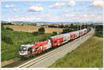 1116.246 (Bundesheer) bespannte am 26.7.2009 den REX2321. Hier bei M�dling. ...
