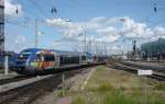 Franz�sische Eisenbahnatmosph�re am 25.07.09 in Strasbourg. Diese Aufnahme zeigt einen ...