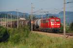Im sch�nsten Morgenlicht pr�sentierte sich am 30.07.2009 die DB 151 ...