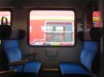 Hier sieht man den Innenraum eines modernisierten Flachwagens sie sind ...