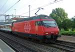 SBB: Die Re 460 037 Sempacher See hält mit einem ... SBB: Die Re 460 037 Sempacher See hält mit einem ...