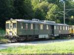 TPF 1435 mm BMK - Triebwagen ABDe 2/4 155 (ex GFM) abgestellt in Kallnach am 01.08.2009