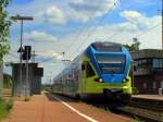 br-427-stadler-flirt-3-teilig Der ET014(427 122) der Westfalenbahn steht mit seiner RB61 'Wiehengebirgs-Bahn' auf dem Weg nach Bad Bentheim in Ibbenb�ren. 31.07.09