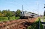 ITL Eisenbahngesellschaft mbH Aus Richtung Dresden-Friedrichstadt kommend rollt W 232.01 der ITL mit einem Autozug durch Dresden-Stetzsch.