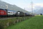 ae-6-6--ae-610 Ae 6/6 11495 f�hrt am 28.7.09 mit einem G�terzug von Bilten Richtung Reichenburg. Schade, dass der IC 2000 nicht eine halbe Sekunde fr�her gekommen ist.