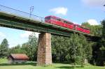 br-795--796--798--db-vt-95--vt98--uerdingerschienenbus VT 98 am 26.07.2009 auf der Br�cke vor F�rstenzell