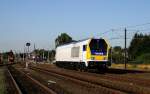 BR 264 Voith Maxima 40 CC 9280 1264 006-8 D-VTLT war im Juli 3 Tage zu Testversuchen bei der HGK.
Br�hl-Vochem am 14.07.2009