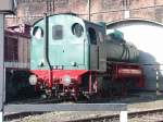 br-18-201-02-0201-dr-umbau-schnellfahrlok 18 201 mal anders , von einem Witzbold beschildert stand diese Dampfspeicherlok im s�chsischen Eisenbahnmuseum Chemnitz am 25.08.07