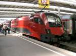 munchen-hauptbahnhof Railjet 67 M�nchen Hbf nach Budapest 
Mit Schiebelok 1116 210-4 und 
Steuerwagen 80-90 706
Am Sonntag 02.August 2009 
planm��ige Abfahrt 13:26 Gleis 13