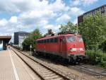 BR 115 115 350-1 steht am 30.07.09 kalt in Neum�nster und wird am Nachmittag den Pbz 1955 nach Hamburg-Eidelstedt bringen.