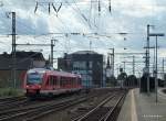 br-648-lint-41-db 648 005-5 bei der Ausfahrt als RB 21918 nach Kiel Hbf �ber Einfeld, Bordesholm und Flintbek in Neum�nster am 30.07.09.