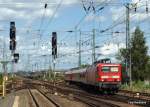 143 557-7 wird am 30.07.09 mit der RB 21221 nach ...