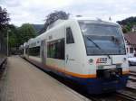 Zwei Triebwagen der Ortenau S-Bahn warten am 3.8.2009 in Ottenhöfen ... Zwei Triebwagen der Ortenau S-Bahn warten am 3.8.2009 in Ottenhöfen ...