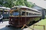 toronto-transit-commission-ttc Toronto Transit Commission Class A-15 4618 (Bj 1951 als Class A-8 4501) am 31.7.2009 im Halton County Radial Railway Museum. Diese als Eisdiele/Caf� benutzte Strassenbahn wartet noch auf eine Restauration. 
