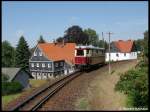 Zittauer Schmalspurbahnen VT137 in Jonsdorf Haltestelle am 01.08.2009