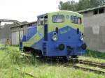 Diesellok der TME (ex V 22 B) im Bahnhof Rehna ...