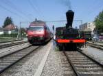 Sonstiges Lok 2000 Trifft auf die Dampflok Genf 28  in Sursee