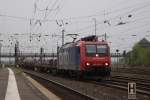 482 002-9 mit Containerzug in Mainz Bischofsheim am 16.04.2009  ...