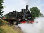Dampflok BR 91 134 -DR- mit Sonderzug der MEF am ...
