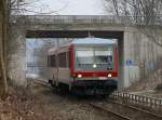 Der 628 581 am 04.01.2009 unterwegs auf der Rottalbahn bei ...