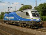 Eine BR1116 der MWB durchf�hrt den Bf.K�ln West als Lz. ...