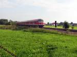 RE nach Augsburg am 14.7.2009 bei Dillishausen  ...