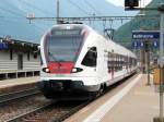rabe-524-flirt SBB / Tilo - Triebzug 524 006-4 bei der Einfahrt im Bahnhof von Bellinzona am 13.05.2009