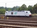 Die 285 103-8 der ITL stand am 06.08.2009 in Eberswalde ...