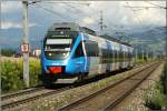 br-4024 Triebwagen 4024 120 'S-Bahn Steiermark' f�hrt als R 4215 von Bruck an der Mur nach Unzmarkt.
Zeltweg 7.8.2009