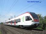 rabe-521-flirt S-Bahn Flirt beim Verlass von Kaiseraugst richtung Laufenburg am 07.08.09