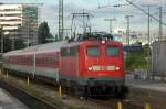 BR 115 Die �lteste unter den 115ern kommt am 25.07.09 mit dem Nachtzug aus Hamburg in M�nchen Ost an