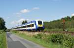 Eine NOB nach Hamburg-Altona passiert am 6.08.2009 das s�dliche VSig ...